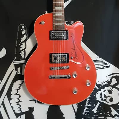 DeArmond M66 Bluesbird Fiesta Red Tommy Emmanuel Sig. w/ gig bag by Guitars For Vets image 1