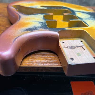Warmtone CG HSH Strat Style Guitar Body Relic "Stormy Sky” Nitro 4.3lbs image 8