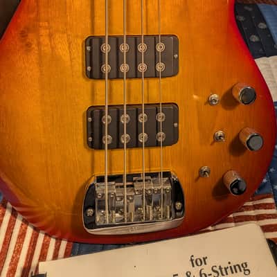 G&L USA CLF Research L-2000 4 String Bass & Case 2021 - Cherryburst image 2