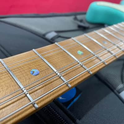 USA Custom Guitar Parts Caster S-Style Satin Sea Foam Green W/Case image 10
