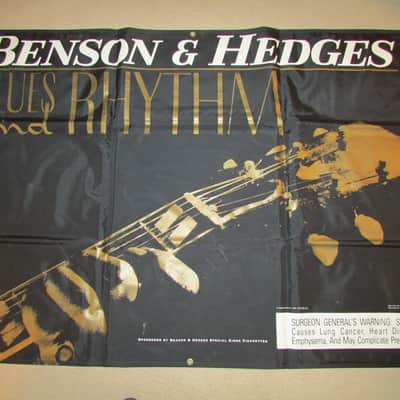 1992 Benson & Hedges Blues & Rhythm Festival Giant 71" x 48" Heavy Vinyl Outdoor Festival Display Banner RARE!!! image 2