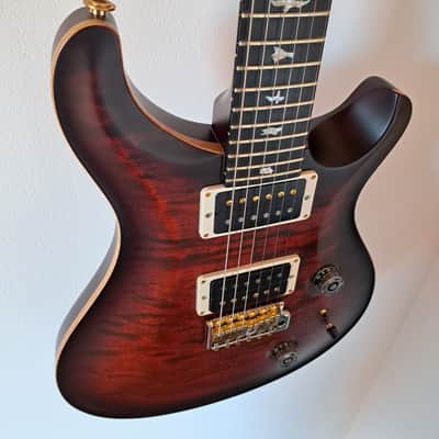 PRS Custom 24 Wood Library Ten Top Fire Red Burst 2017 - Fire Red Burst image 5