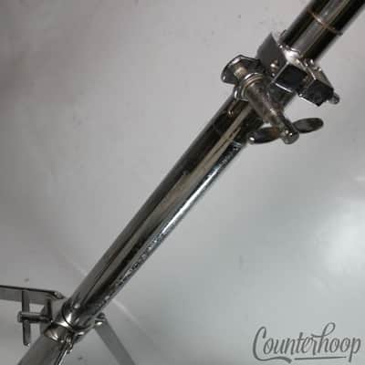 Ludwig 70s Atlas Double-Tom Drum Clip Mount Tube-Leg Tripod Blue/Olive Chrome US image 4