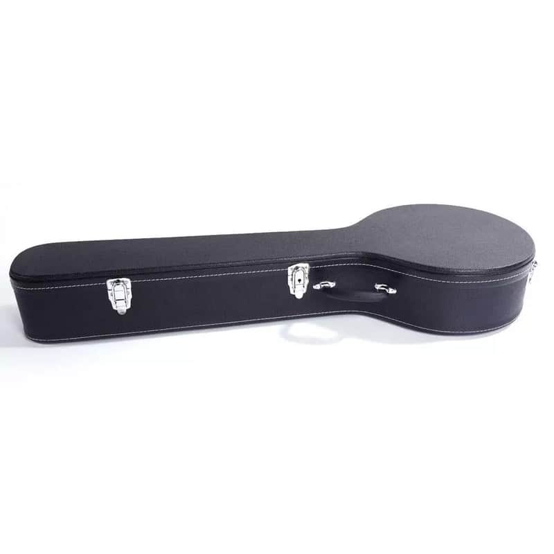 Hardshell High Quality Professional 5-String Banjos Black Leather Case  - Black image 1