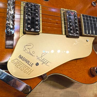 Gretsch G6120T-BSSMK Brian Setzer Signature Nashville Hollow Body '59 "Smoke" with Bigsby 2025 - Smoke Orange image 12