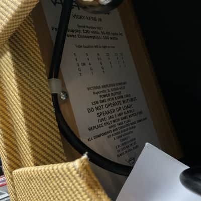 Victoria Vicky Verb Tweed Combo Amplifier image 7