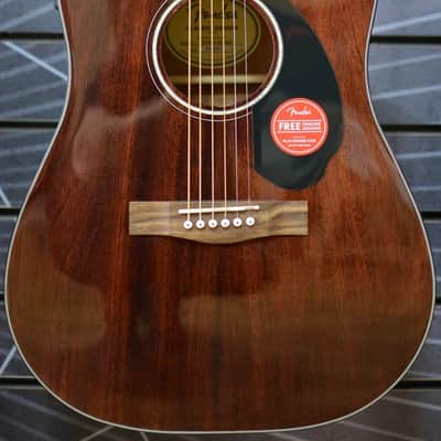 Fender Classic Design CD-60SCE Dreadnought Natural Mahogany Electro Acoustic Guitar image 1