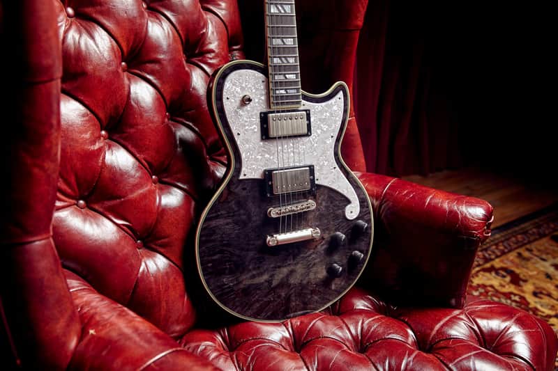 USA Atlantic Custom Shop - Offset Solidbody w/ Hardshell Case - One of a Kind - Trans Black image 1