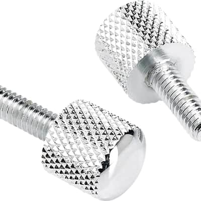 Genuine Fender Chrome Piggyback Amplifier Amp Thumb Screws Knobs - Package of 2 image 4