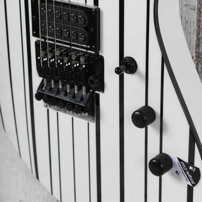 Schecter Synyster Standard Electric Guitar Gloss White with Black Pinstripes image 4