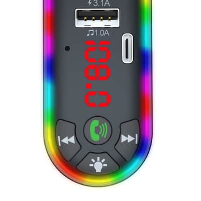 Audiobox TR-20 Bluetooth FM Transmitter with LED Lights image 2