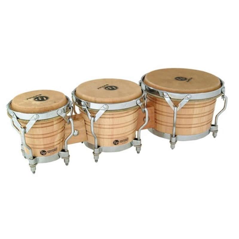 Latin Percussion LP202AW Generation III Triple Bongo, Natural w/ Traditional Rims - Open Box image 1