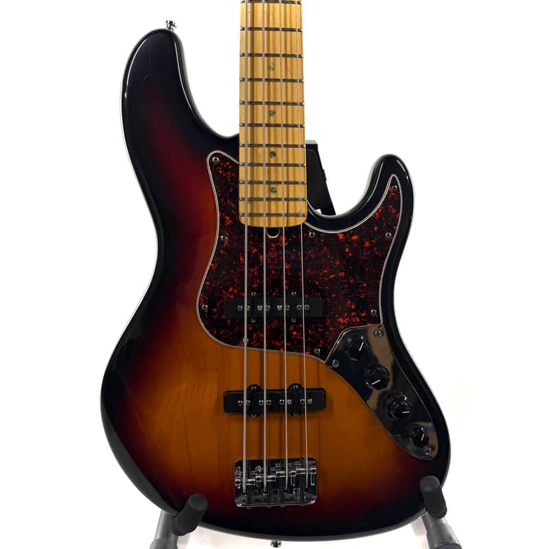 Used Fender American Deluxe Jazz Bass Maple Neck Tobacco 3-Tone Sunburst image 1