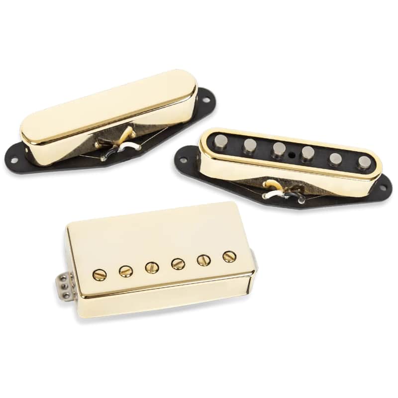 Mint Seymour Duncan 11208-43-TB-GC Lari Basilio 3-piece Pickup Set with Trembucker Bridge, Gold image 1