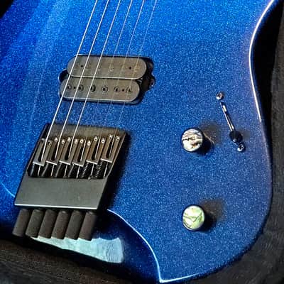 Kiesel Osiris OM6 Multiscale Headless Custom Blue Gradient 6-String Electric Guitar image 5