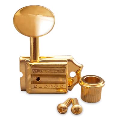 Kluson Supreme 6 in Line Gold Tuners, Double Line, Right Hand Gold image 1