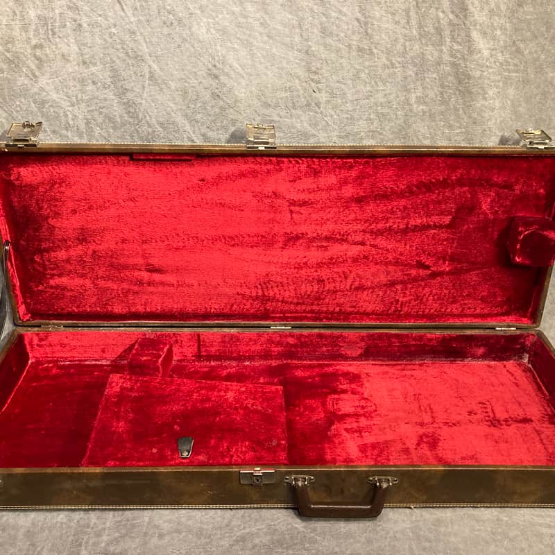 1970 s Hagstrom Guitar hard case Brown faux leather