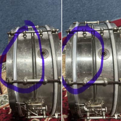 Ludwig&Ludwig Pioneer 8-Lug Nickel Over Brass Snare Drum 1930’s-1940’s image 11