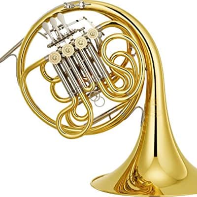 Yamaha Custom Horn; key of F/Bb; "Geyer" style; .472" bore; medium-large throat; yellow-brass bell; fixed bell; water key; hollow fourth rotor; 32C4 mouthpiece image 2