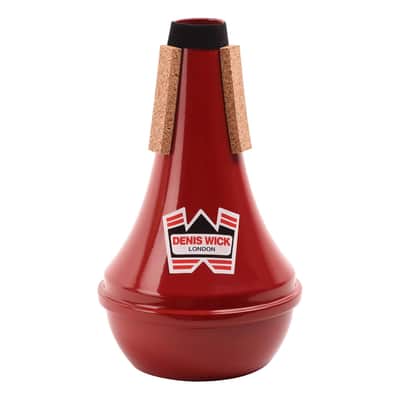 Denis Wick Straight Mute for Trumpet with Red Pure Coat Finish, 5504R - Hand-Spun Aluminum Mute with Natural Cork, Extra Focus & Projection, Reliable Intonation & Tight-Bell Fit -3.4 x 3.4 x 6 Inches image 1