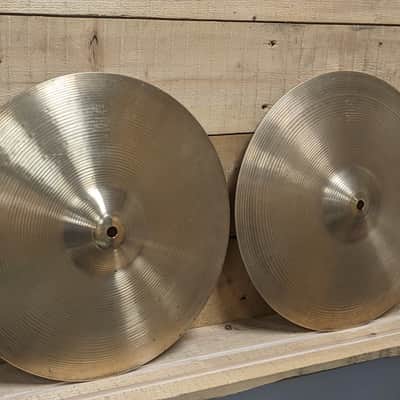 Zildjian  14" Canadian Hollow Logo New Beat Hi-Hat Cymbals (Pair) 1970s image 3