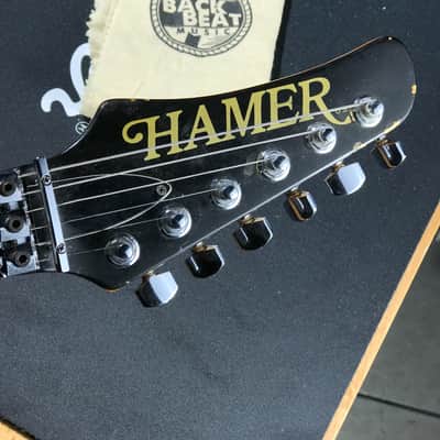 1990 Hamer USA Centaura HH - Offset Pickups - Black/Gold Sparkle - case included image 2