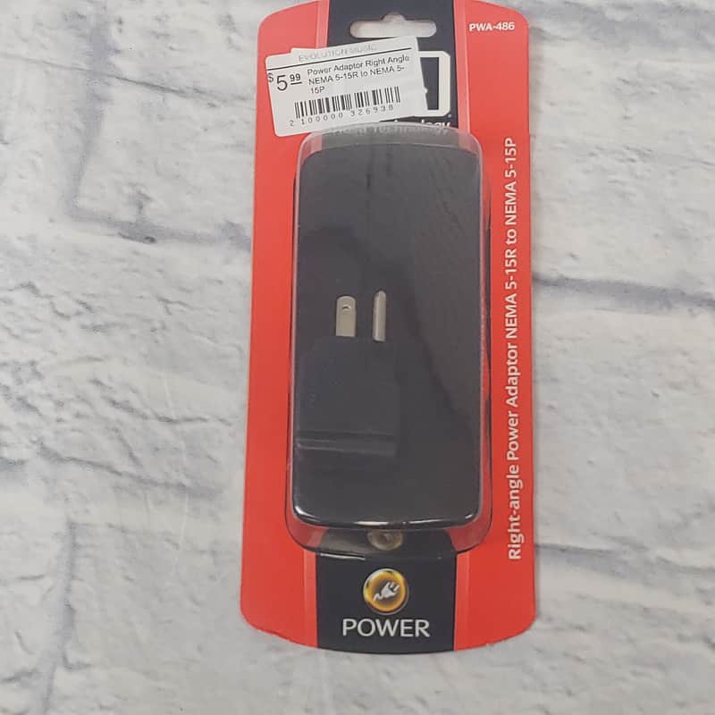 Hosa Power Adaptor Right Angle NEMA 5-15R to NEMA 5-15P image 1