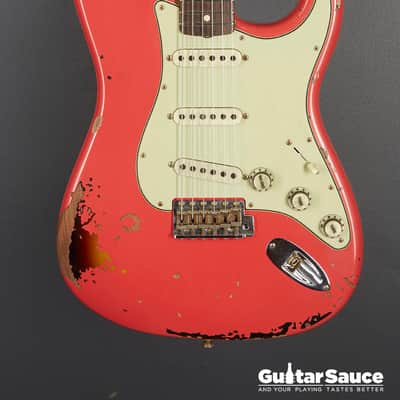 Fender Custom Shop 63 Stratocaster Landau Fiesta Red Over Sunburst 2024 (Cod. 1498UG) image 2