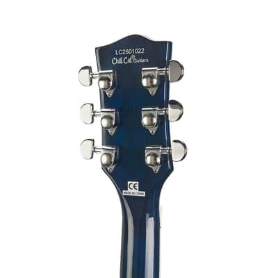 Chill Cat Limited Custom Ocean Blue Electric Guitar image 6
