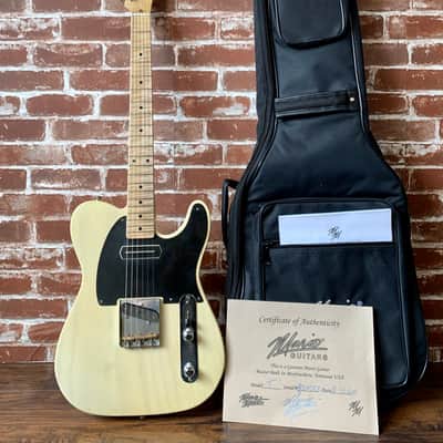 Mario Guitars T-Style 2020/New, Nocaster Blonde w/ AAA 1/4" Sawn Flame Maple Neck (5lbs 9oz) Authori image 13