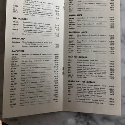 1959-1960 Gibson Price list Case Candy Collector Vintage ES335 Les Paul ES 330 Switchmaster ES345 SG image 2