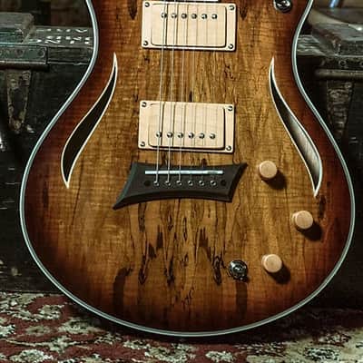 Michael Kelly MKHSSSBPYZ Hybrid Special Spalted Maple Top Mahogany Body 6-String Electric Guitar image 6