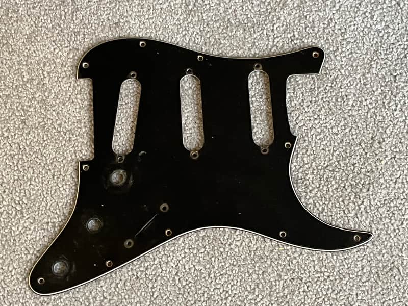 1973 1974 1975 1976 Fender Stratocaster guitar pickguard black image 1