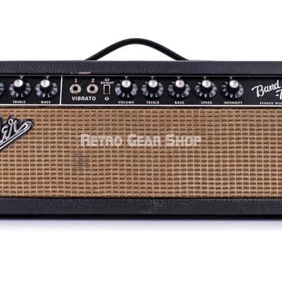 Fender Bandmaster Black Panel AB763 1966 Vintage Guitar Amplifier Head Tube Amp image 2