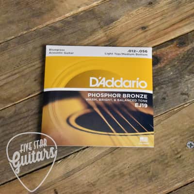 D'Addario EJ19 Phosphor Bronze Acoustic Guitar Strings Bluegrass 12-56 image 2