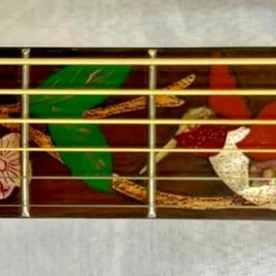 Acoustic Baritone Guitar Handmade by Blueberry, 6 String wood Hummingbird Guitar, Custom Handcrafted Wooden Guitar, Baritone, Steel Strings image 8
