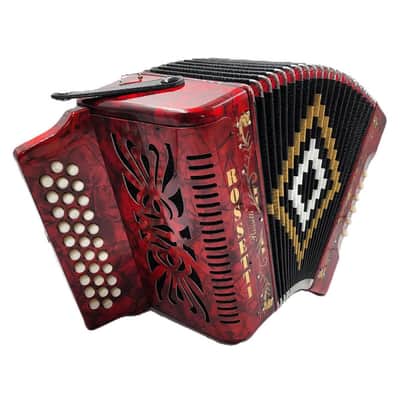 Rossetti 31-Button Diatonic Accordion 12 Bass GCF Red – 3112-GCF-RD image 2