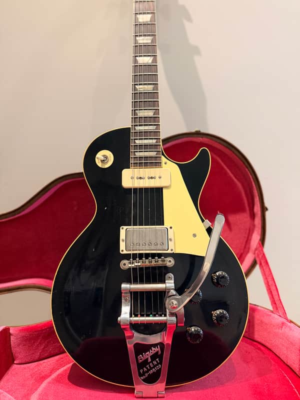 Gibson Custom Shop Dealer Select 1956 Les Paul Standard Reissue Bigsby Ebony Murphy Lab Light Aged 2025 - Ebony image 1