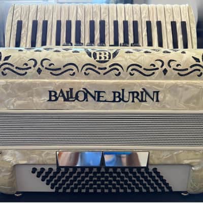 Acordeón Ballone Burini 37/96 blanco nacarado, como nuevo (restaurado) image 2