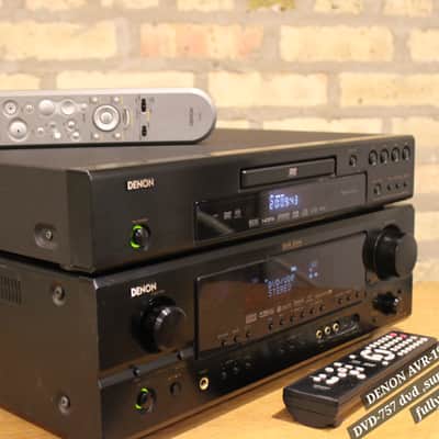 DENON AVR-1907/DVD-757 w/remote fully functional - refurbished image 1