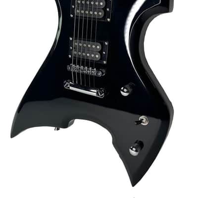 Zenison Heavy Metal Rock Style Electric Guitar Solid Wood Body Maple Black image 3
