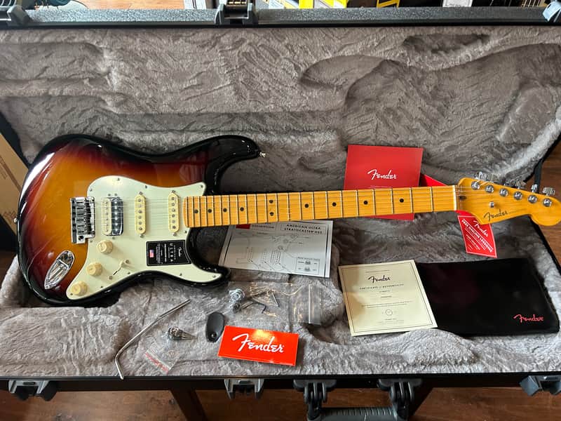 Fender American Ultra Stratocaster HSS Maple Ultraburst #US23025503 8 lbs 11.0 oz image 1