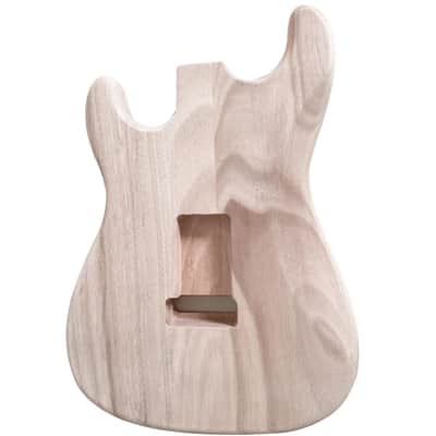Unfinished ST Style Electric Guitar Body SSS – DIY Replacement Guitar Body Blank, Mahogany image 2