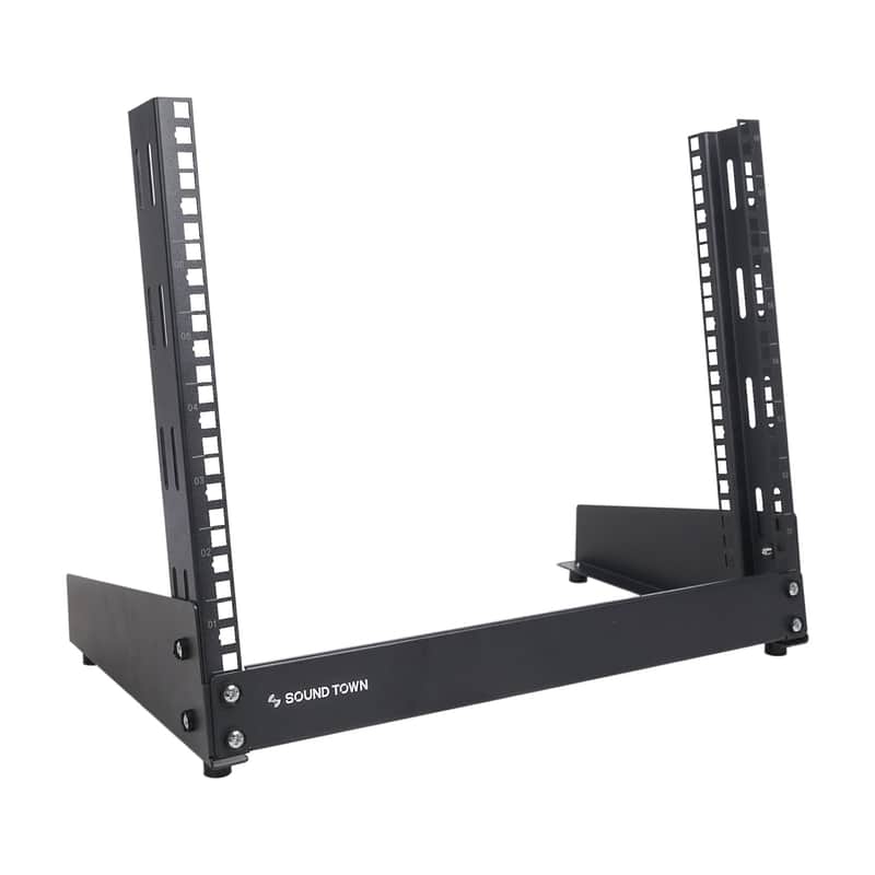 ST2PF-8LW | 8U 2-Post Desktop Open-Frame Rack, for Audio/Video, Network Switches, Routers, Patch Panels image 1