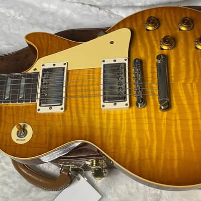 NEW ! Gibson Custom Shop 1959 Les Paul - Golden Poppy Burst - Authorized Dealer - Hand Picked Curly Maple Flame Top - VOS - 8.8 lbs - G07184 image 3