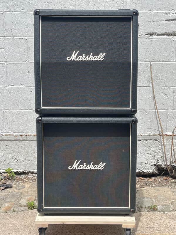 Vintage Rare Marshall 2x12 1966A and 1966B JCM 800 Era stack. 1966 cabs are EMPTY, UNLOADED. Smaller than 1960A Fits 3203 3210 2553 2204s. Artist Lead Mosfet 100 small Silver Jubilee and 2204 also works with Origin SV20H SC20H 8100V image 1
