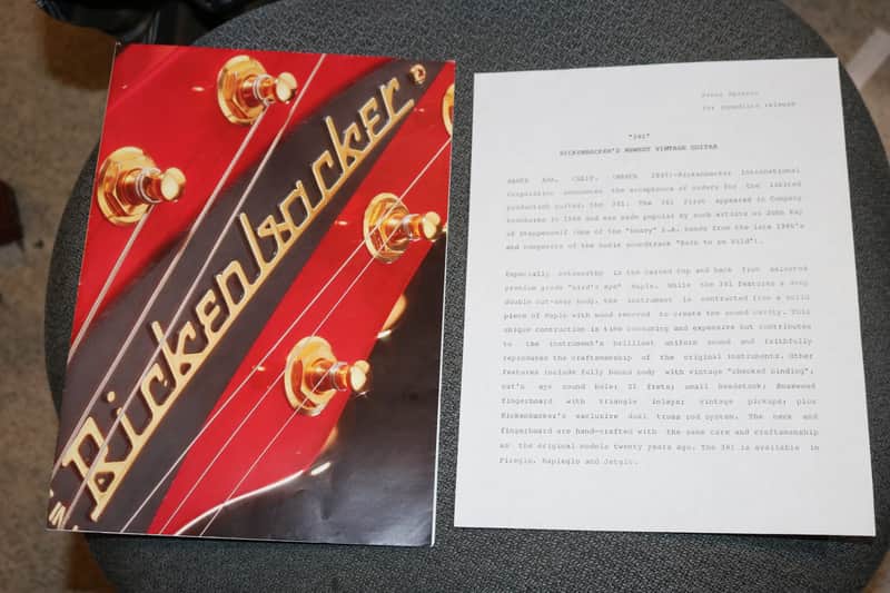 Vintage Rickenbacker Catalog & Press Release - No Tariffs image 1