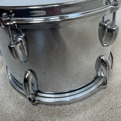 Slingerland Vintage 12” x 8” Chrome Tom Drum - Brass Hoops 60s - Chrome image 8