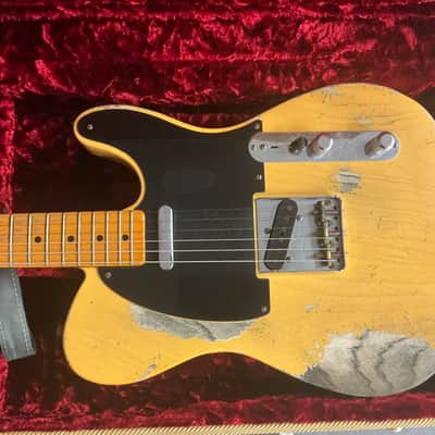 Fender Custom Shop Limited Edition 70th Anniversary Broadcaster Heavy Relic 2020 - Aged Nocaster Blonde image 2