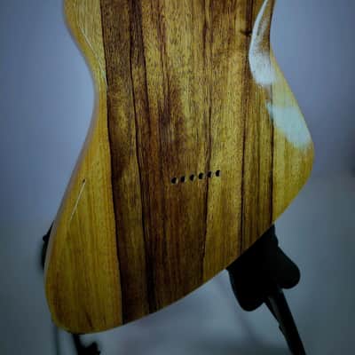 Chechen on Black Limba Meteora Style Replacement Guitar Body - Tele Routing image 8